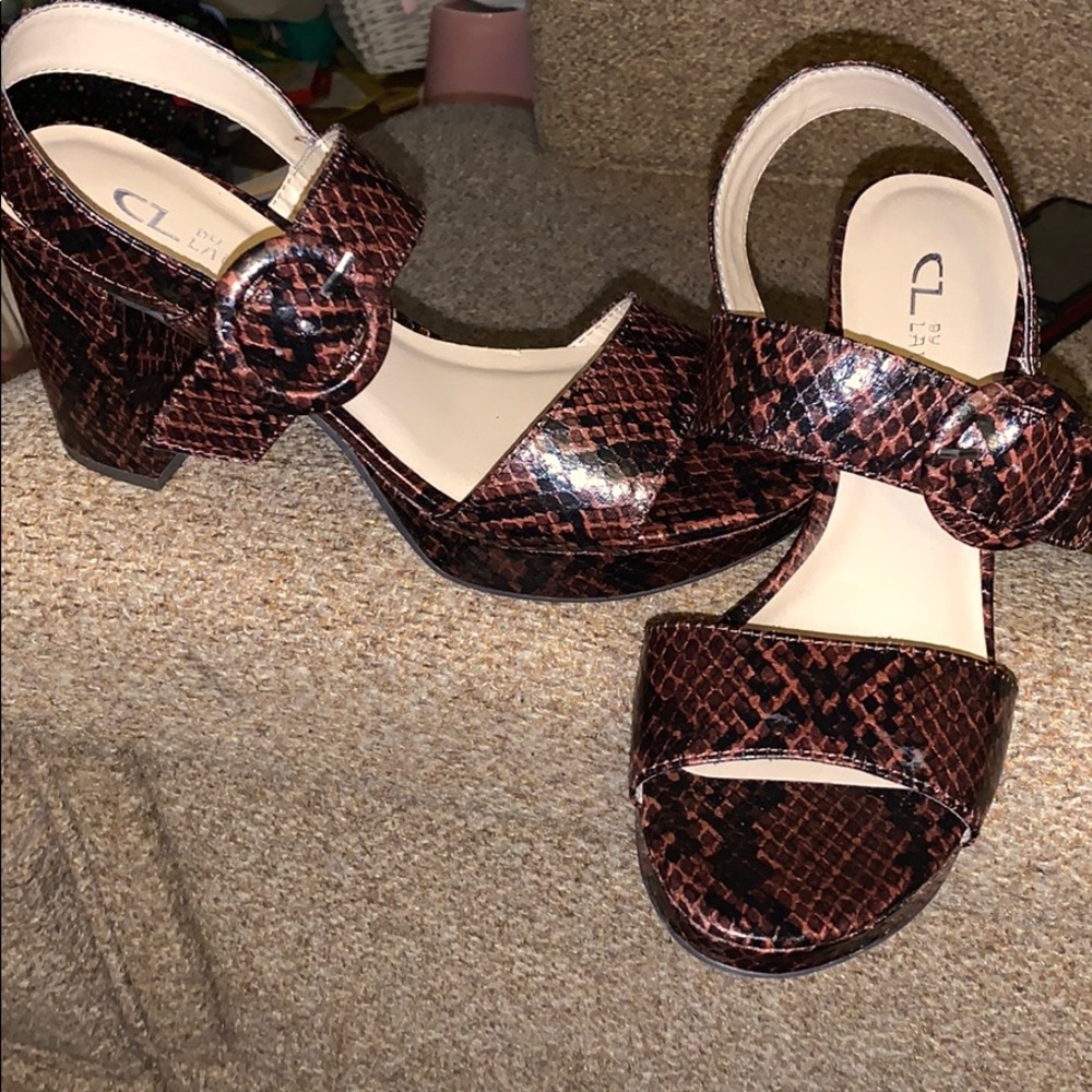 New CL Laundry women’s 6.5 chunky heels shoes